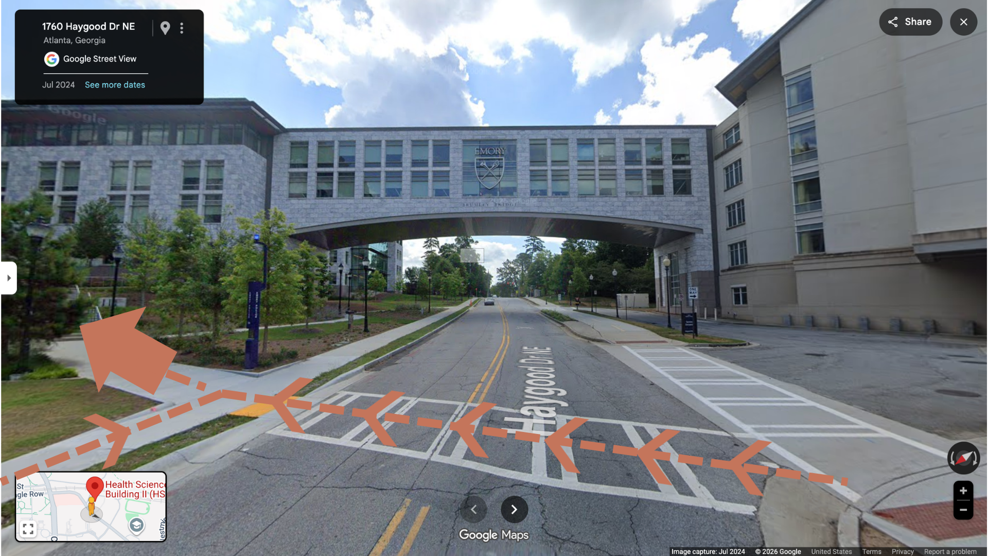 Brumley Bridge crosswalk entrance to HSRB-I