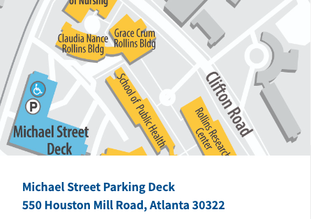 Michael Street Parking Deck location map